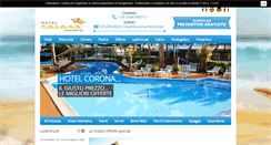 Desktop Screenshot of hotelcoronamilanomarittima.net